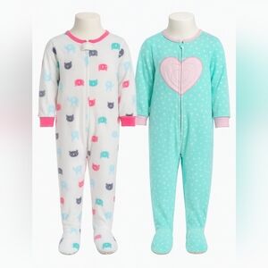 Bundle Fleece Adorable Baby Footed Pajamas Set 2T